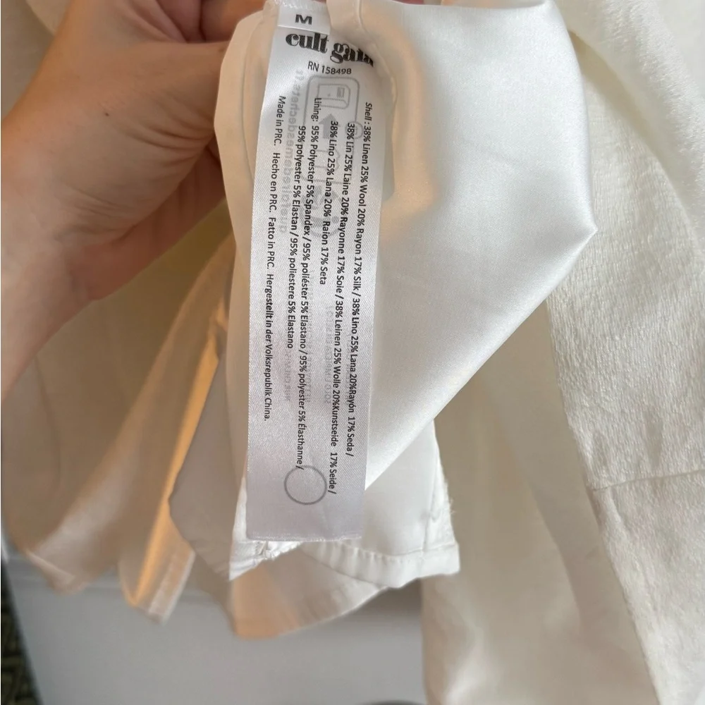 Cult Gaya  Off-White Strapless Puff-Sleeve A-Line Dress - Picture 5 of 7